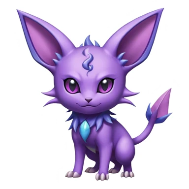 Shiny Dark Cute Edgy Cool Espeon-Haunter-Nidorino-fusion-hybrid full body  sticker