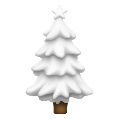 White asthetic clean Christmas tree sticker