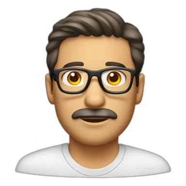 Hombre español con lentes, técnico de refrigeración  sticker