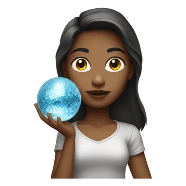 girl with a disco ball  sticker