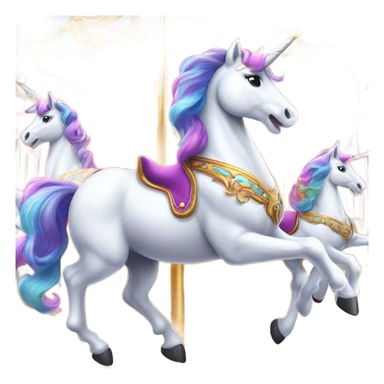 Unicorn Amusement park  carousel sticker