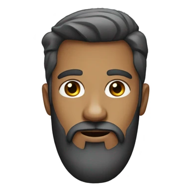 male portrait with beard long h sticker