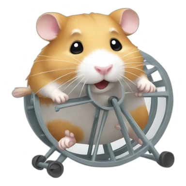 hamster running wheel sticker