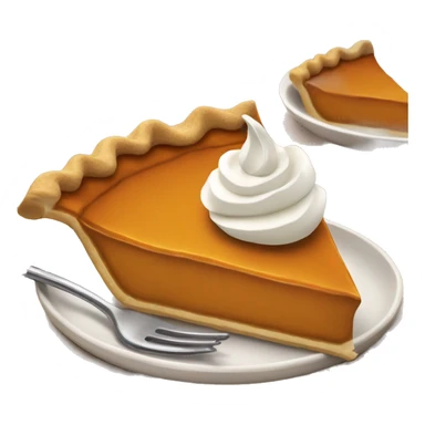 Pumpkin pie with whipped cream  sticker