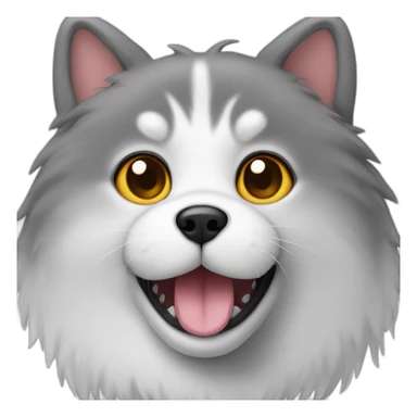 Un chien sur un chat sticker