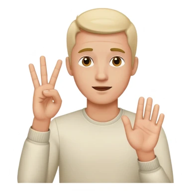 Man using sign language, deaf person sticker