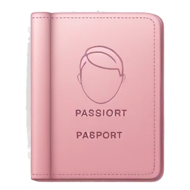 Light pink passport  sticker