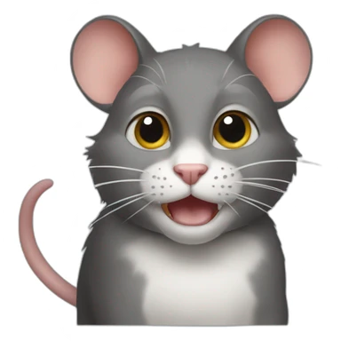 a rat that is actually a cat sticker