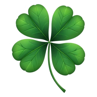 Five leaf clover make the leaf black  sticker