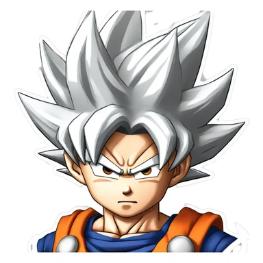 Goku ultra instincs from fragon ball super sticker
