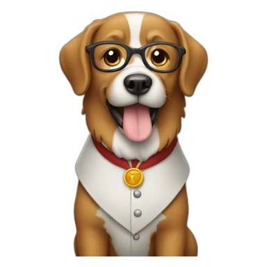 Dog as a professor sticker
