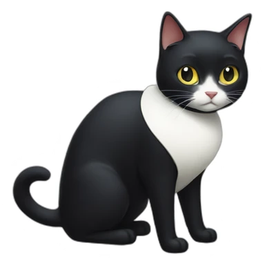 Studio Ghibli’s jiji the black cat with white tuxedo sticker