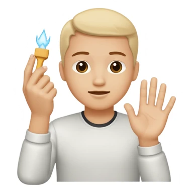 person brushing hands together, relieved, symbolizing good riddance sticker