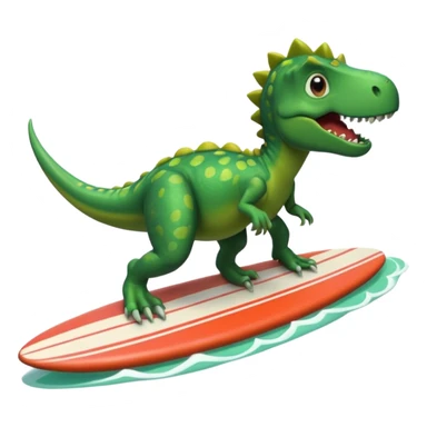 dinasaur on a sufboard sticker