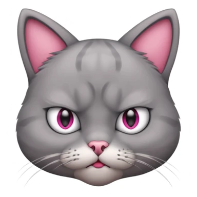 a  cute cat is sad and mad sticker