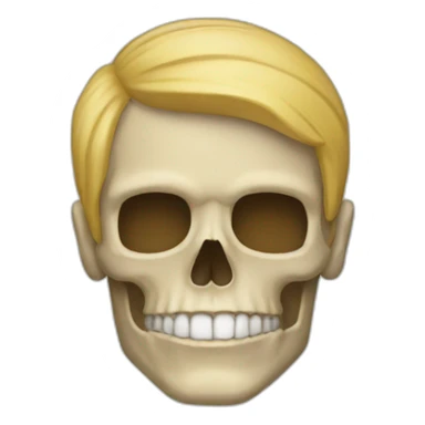 Skull-man-blond-short sticker