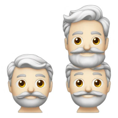 Homme blanc allemand à la moustache courte et aux cheveux  noir et plaquées vers l’avant  sticker