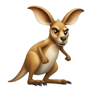 angry kangaroo with wings sticker