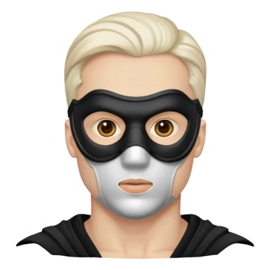 Make emoji of man attractive who wear fully  mask  and sigma mal sticker