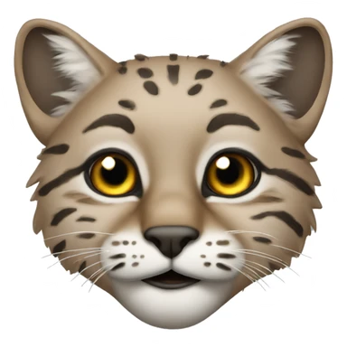 Silly faced bobcat sticker