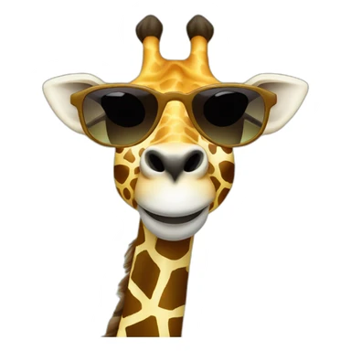 giraffe with sunglasses  sticker