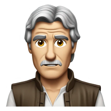 Cartoon of han solo looking very confused sticker