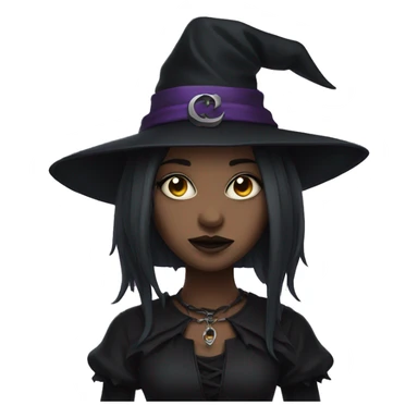 goth girl witch sticker