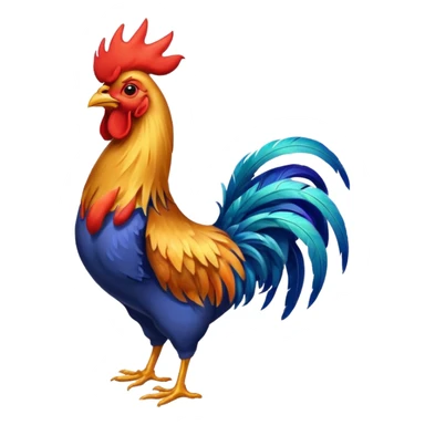 Happy rooster sticker