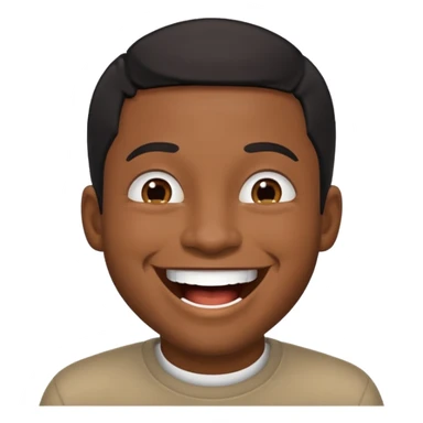 laughing black man sticker