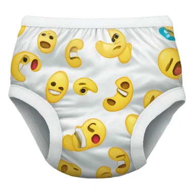 Plastic backed on diaper underwear sticker