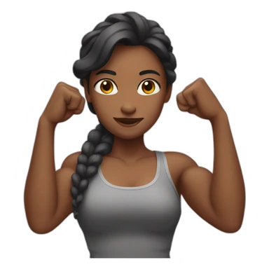 Girl with biceps  sticker