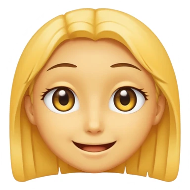 super cute anime eyes classic yellow face cheesy smile sticker