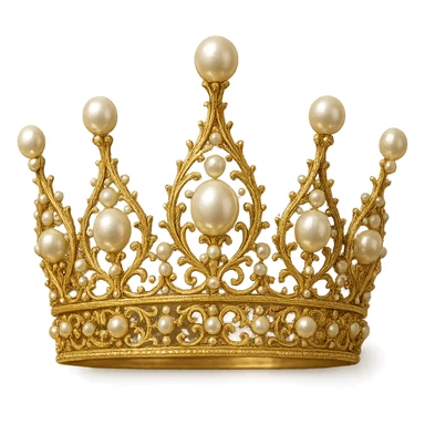 crown with pearls sticker