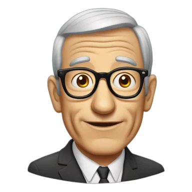 Shelley Berman with thick glasses sticker