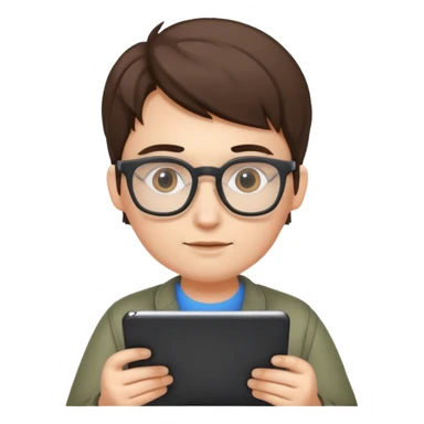 portrait of a software engineer writing code with glasses sticker