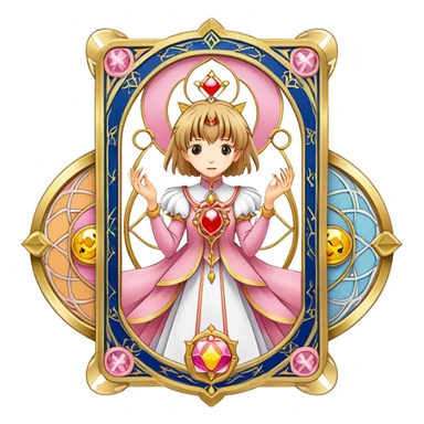 magical tarot-like card inspired by the Clow Cards from Cardcaptor Sakura sticker