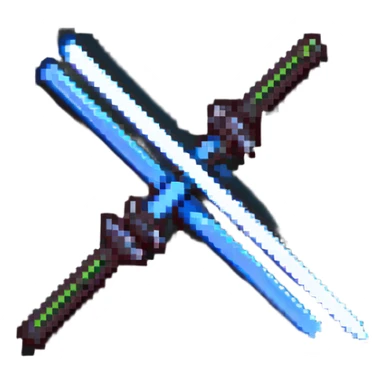 two crossed glowing lightsabers sticker