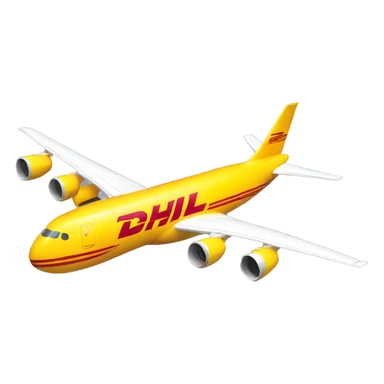 DHL aircraft smiling sticker