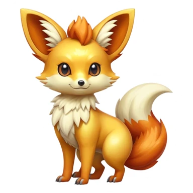 Shiny Fennekin-Vulpix-fusion-hybrid full body sticker