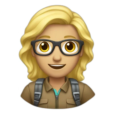 -A blond hiker entrepreneur sticker