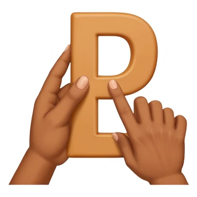 Hand emoji sign for letter D sticker