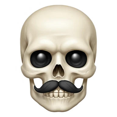 A skull with Hitler's moustache sticker
