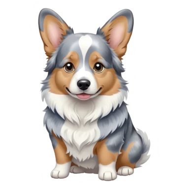 Blue Merle welsh corgi sticker