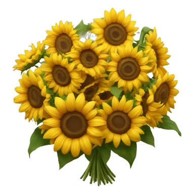 Huge bouquet of sunflowers  sticker