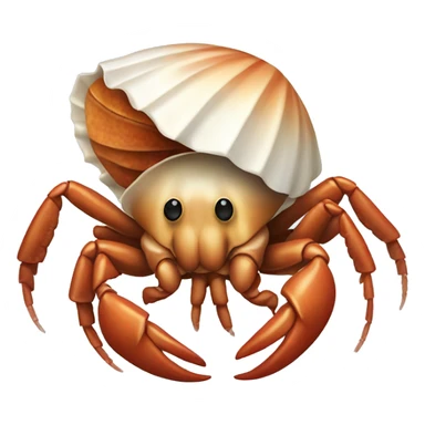 hermit crab with white shell sticker