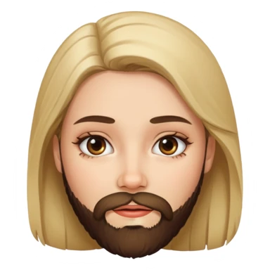 women beard sticker