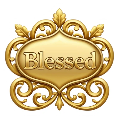 word "blessed" sticker