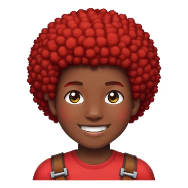 Red afro teen minecraft avatar sticker