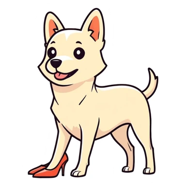 Perro con tacones  sticker