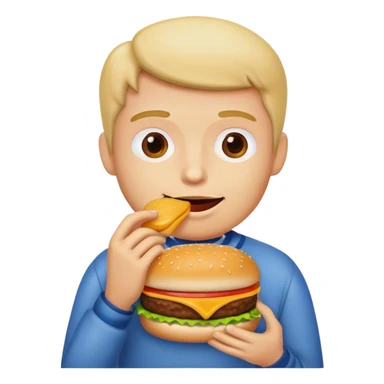 This person eating a cheeseburger  sticker
